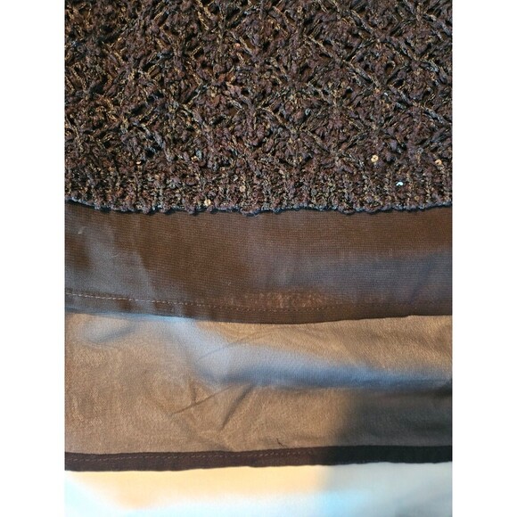 Maurices black sequins sheer lined panel long sleeve sweater Medium - Picture 8 of 9